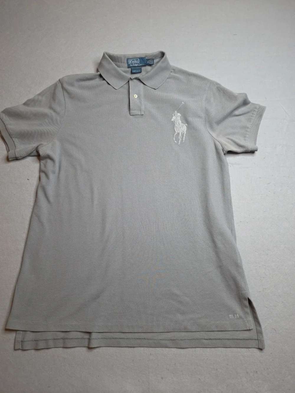 Polo by Ralph Lauren Men's Classic Gray Polo Shirt‎ Grey Pony Big Pony XL